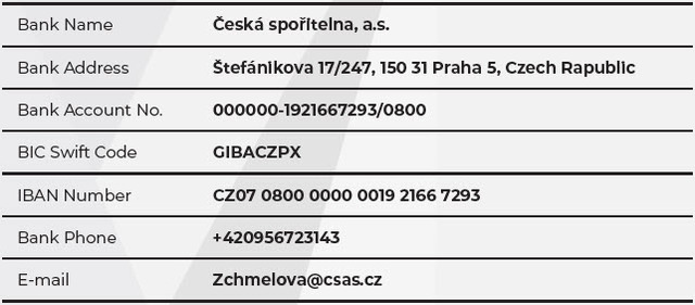 bank details